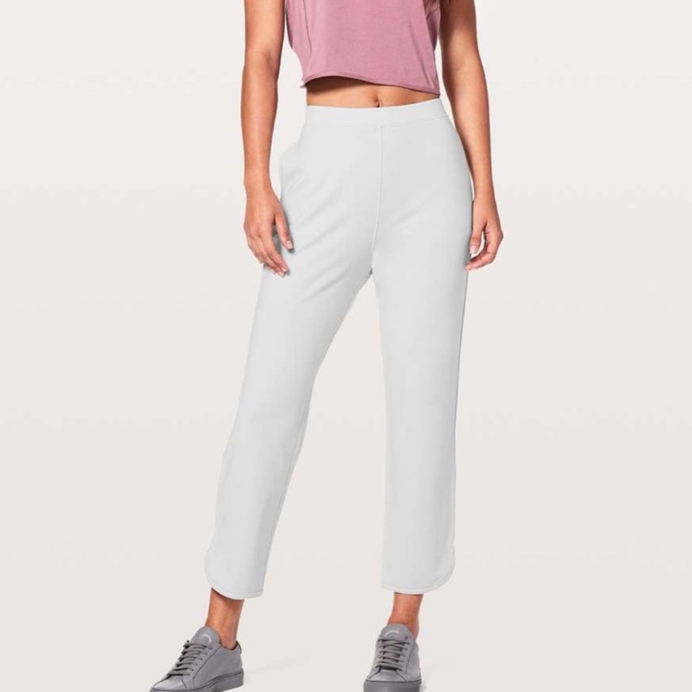 Lululemon Every Moment Pant Vapor Grey Modal French Terry Joggers Size 8